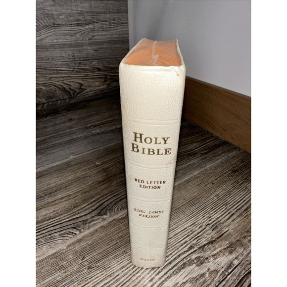 Holy Bible Concordance Vintage Kings James Version White Leather New In Package - Picture 3 of 4